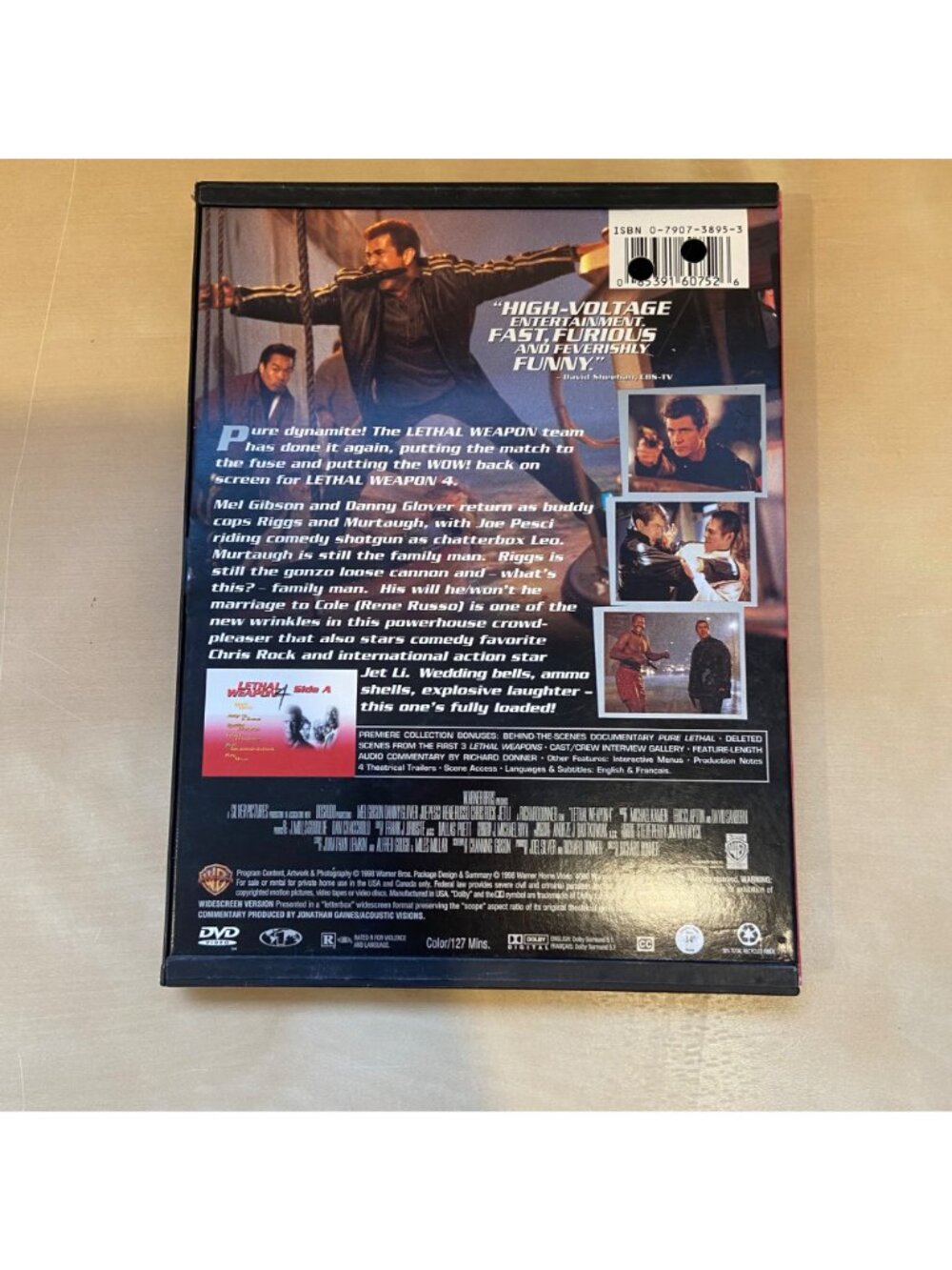 Lethal Weapon 4 DVD Action Movie Mel Gibson Danny Glover Chris Rock Jet Li Full - Picture 2 of 4